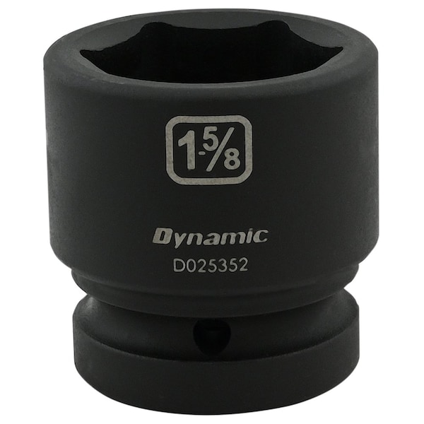1" Drive Standard Socket, Black Phosphate, Tools 1-5/8" X 1" Drive, 6 Point Standard Length